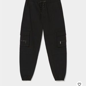 Bershka black Cargo joggers